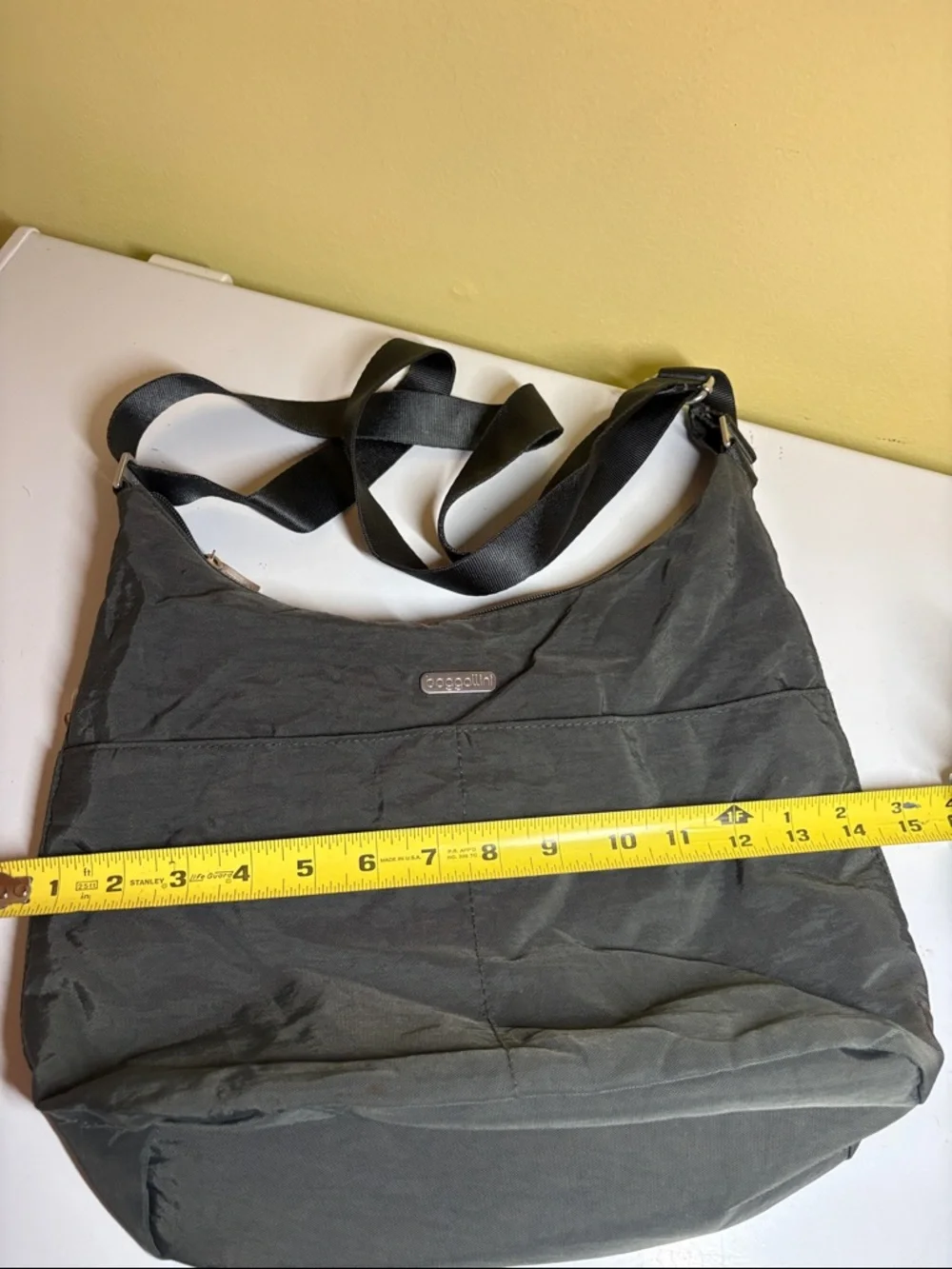 Baggallini Gray Nylon Travel Crossbody